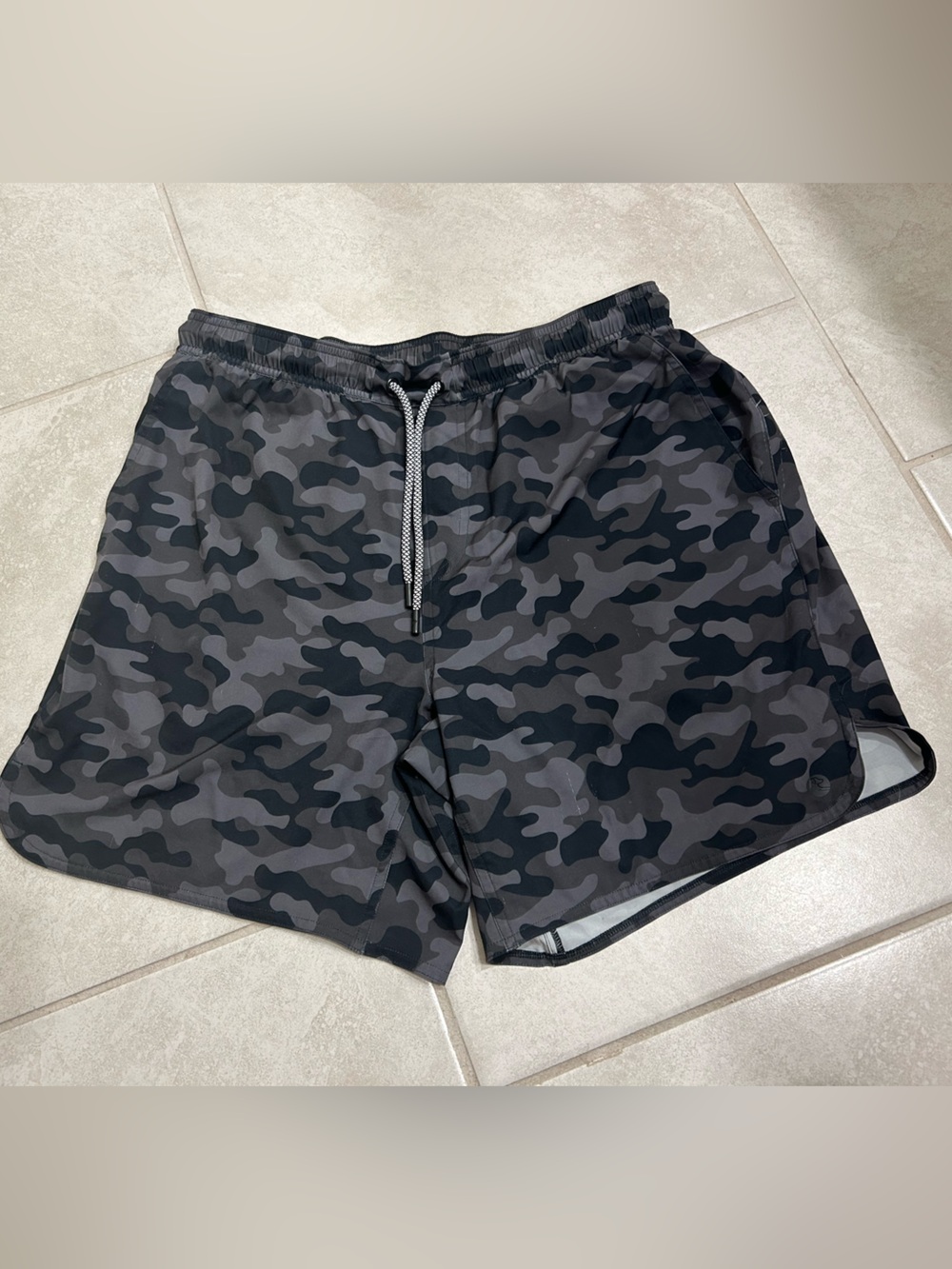 Rhoback Gray & Black Camo Shorts
